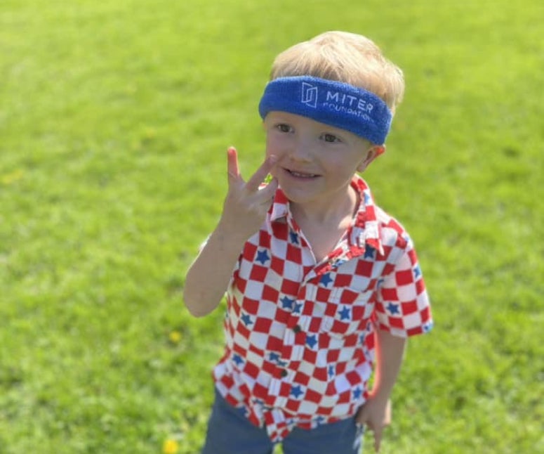 Little boy with headband