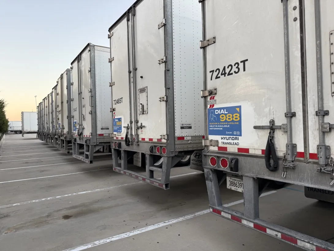 MITER Foundation added Dial 988 decals to trucks carrying MITER Brands products across the country.